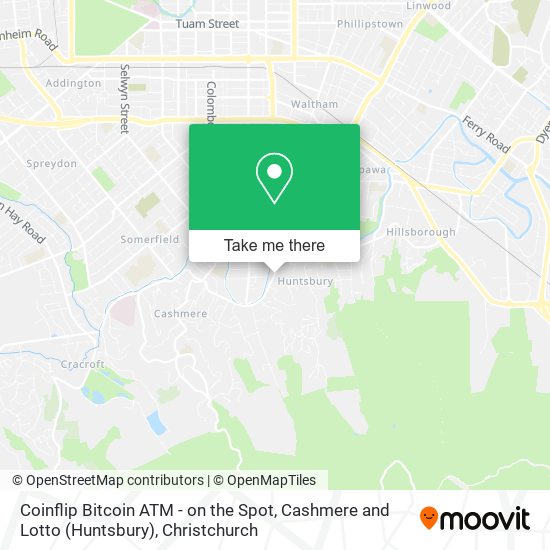 Coinflip Bitcoin ATM - on the Spot, Cashmere and Lotto (Huntsbury)地图