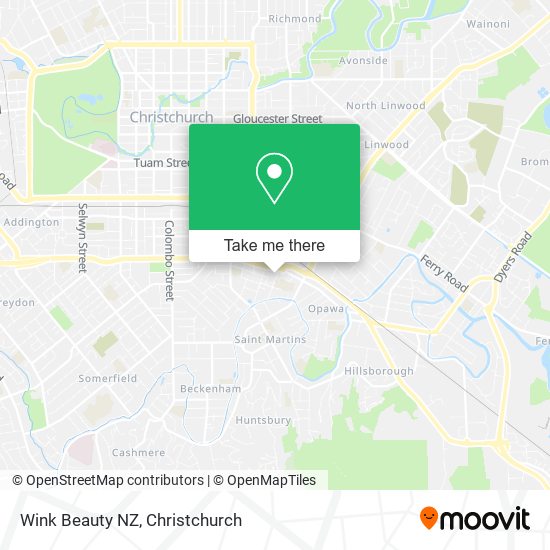Wink Beauty NZ map
