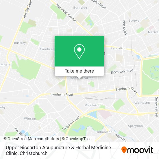 Upper Riccarton Acupuncture & Herbal Medicine Clinic map