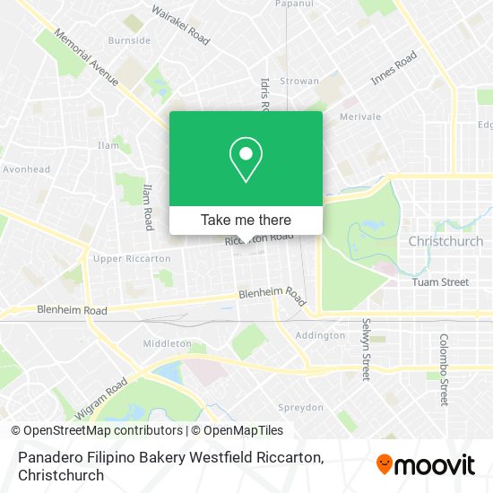 Panadero Filipino Bakery Westfield Riccarton map