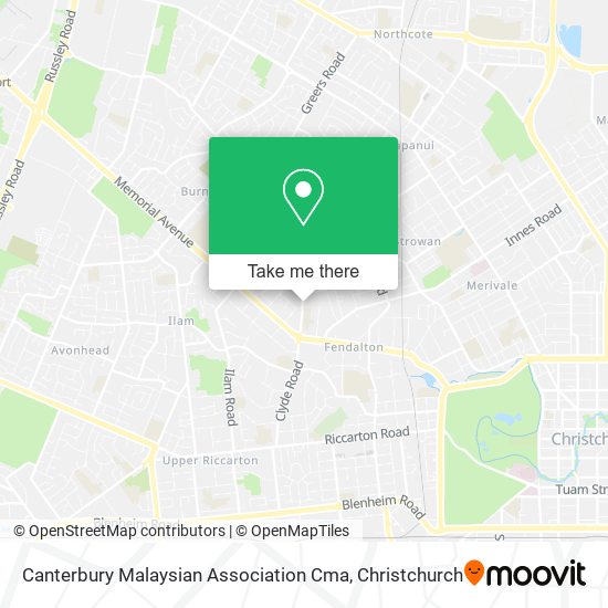 Canterbury Malaysian Association Cma map