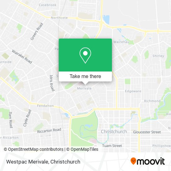 Westpac Merivale map
