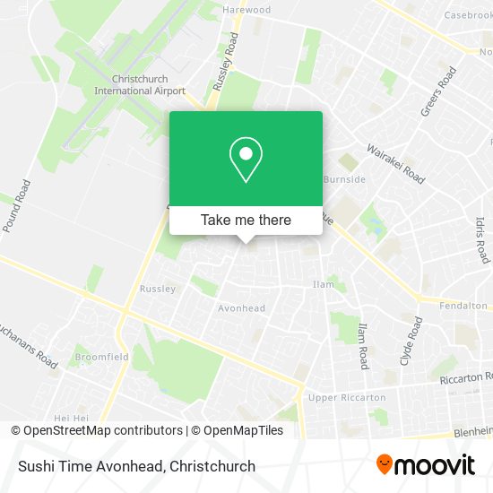 Sushi Time Avonhead map