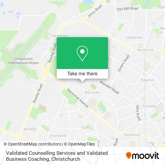 Validated Counselling Services and Validated Business Coaching map