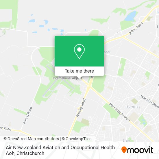 Air New Zealand Aviation and Occupational Health Aoh map