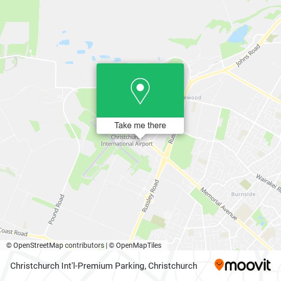 Christchurch Int'l-Premium Parking map