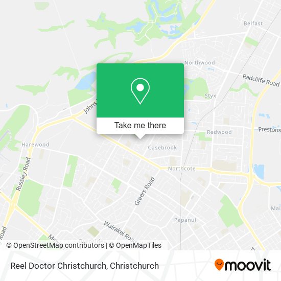 Reel Doctor Christchurch map