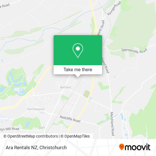 Ara Rentals NZ map