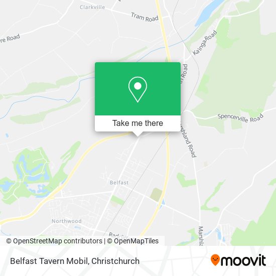 Belfast Tavern Mobil map