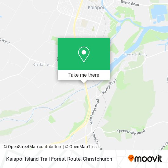 Kaiapoi Island Trail Forest Route map