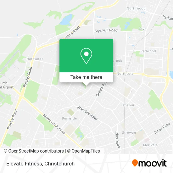 Elevate Fitness map