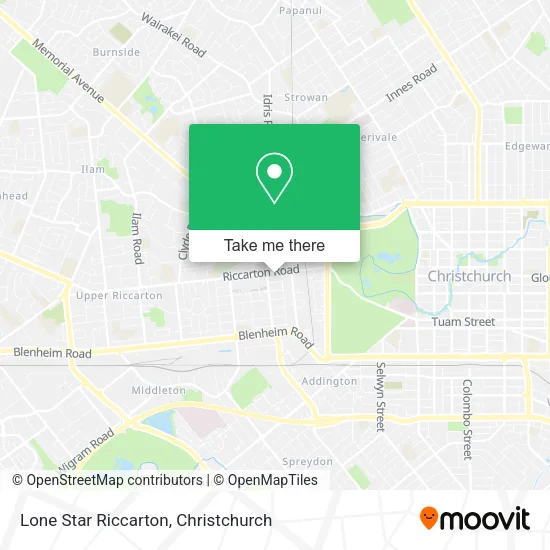 Lone Star Riccarton map