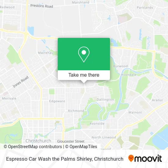 Espresso Car Wash the Palms Shirley map