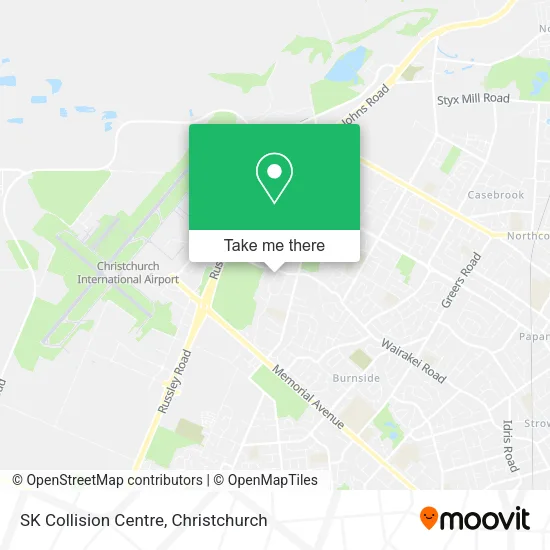 SK Collision Centre map