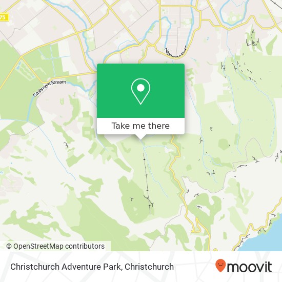 Christchurch Adventure Park map
