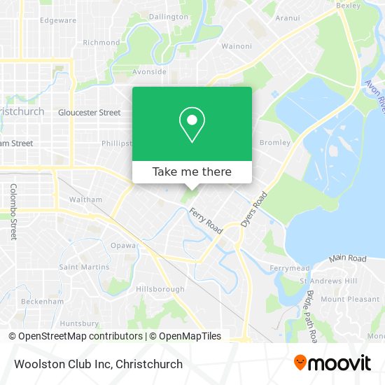 Woolston Club Inc map