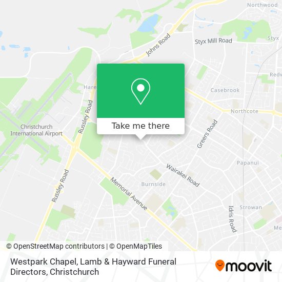 Westpark Chapel, Lamb & Hayward Funeral Directors地图