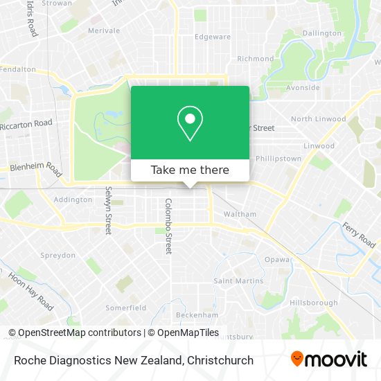 Roche Diagnostics New Zealand map