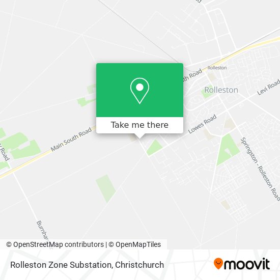 Rolleston Zone Substation map