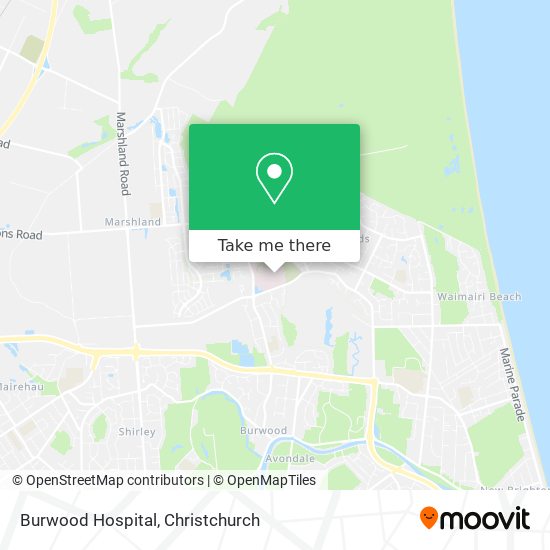 Burwood Hospital map