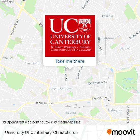 University Of Canterbury地图