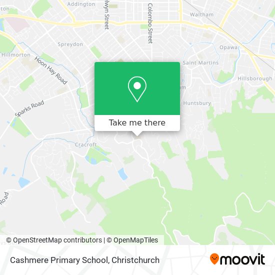 Cashmere Primary School map