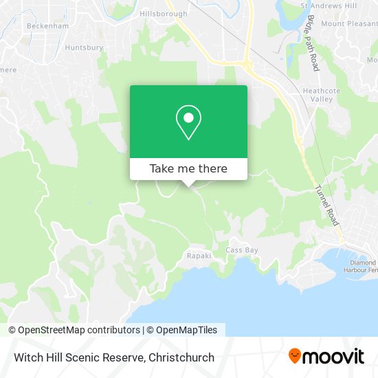 Witch Hill Scenic Reserve map