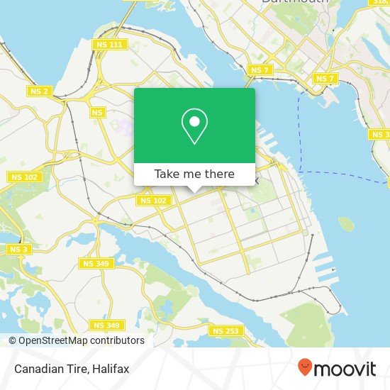 Canadian Tire map