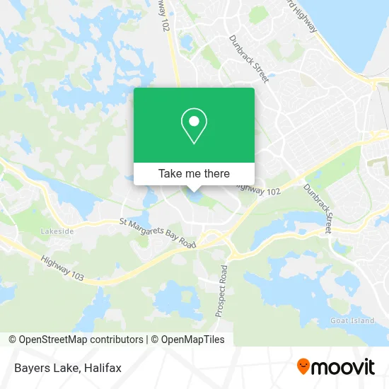 Bayers Lake map