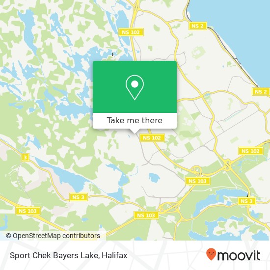 Sport Chek Bayers Lake map