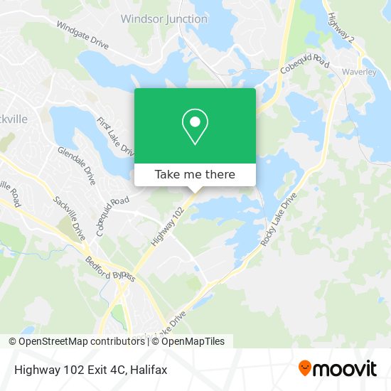 Highway 102 Exit 4C map