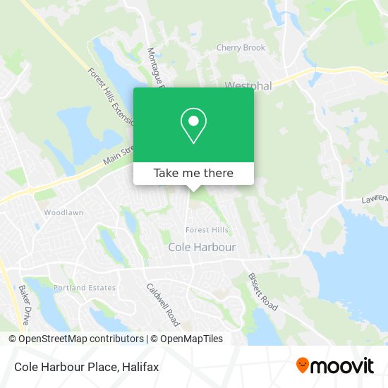 Cole Harbour Place map