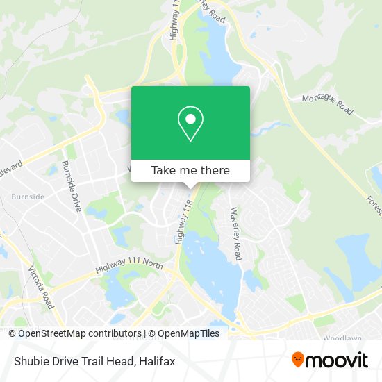 Shubie Drive Trail Head map