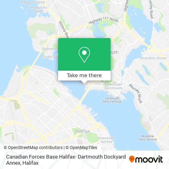 Canadian Forces Base Halifax- Dartmouth Dockyard Annex map