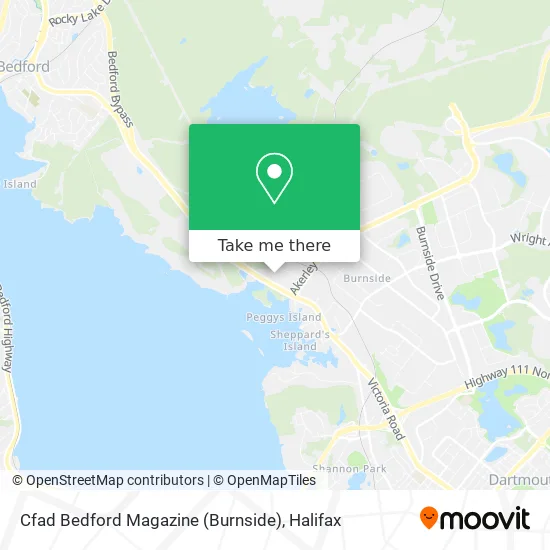 Cfad Bedford Magazine (Burnside) map