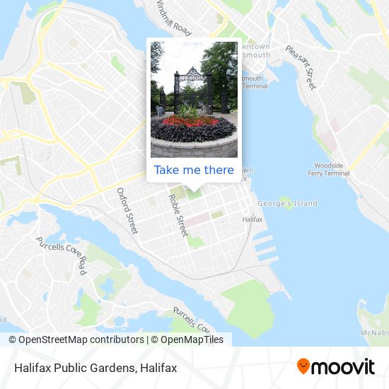 Halifax Public Gardens map