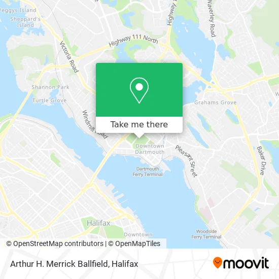 Arthur H. Merrick Ballfield map