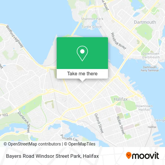 Bayers Road Windsor Street Park map