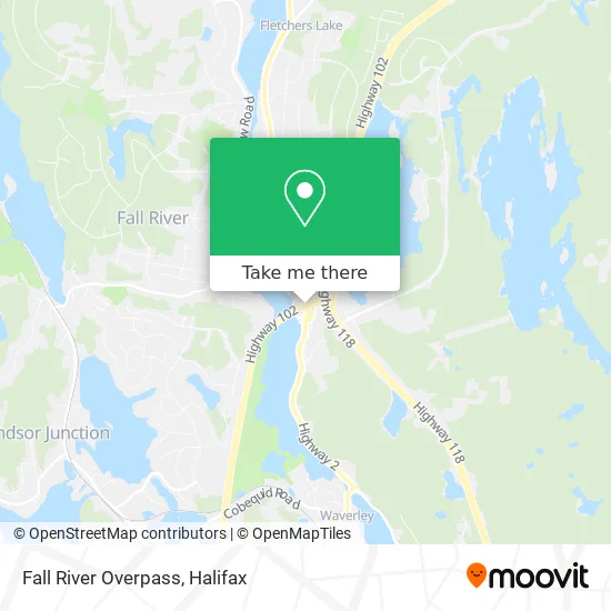 Fall River Overpass map