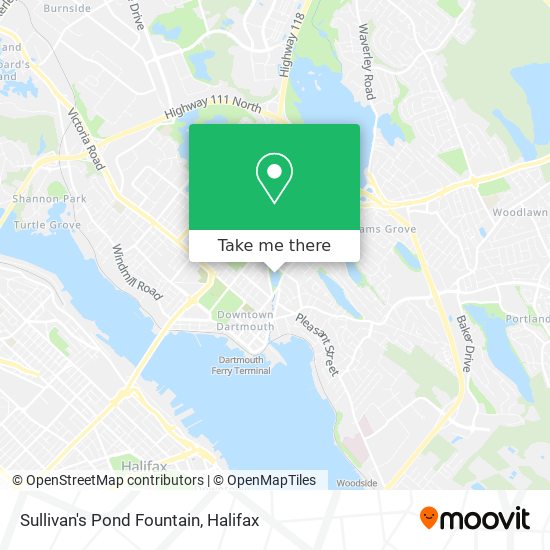 Sullivan's Pond Fountain map