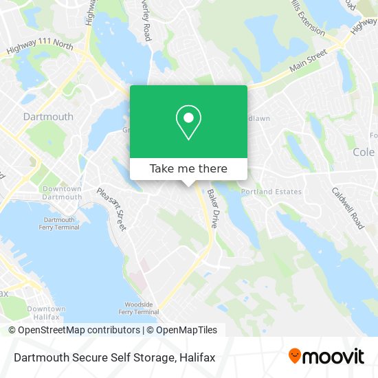 Dartmouth Secure Self Storage map