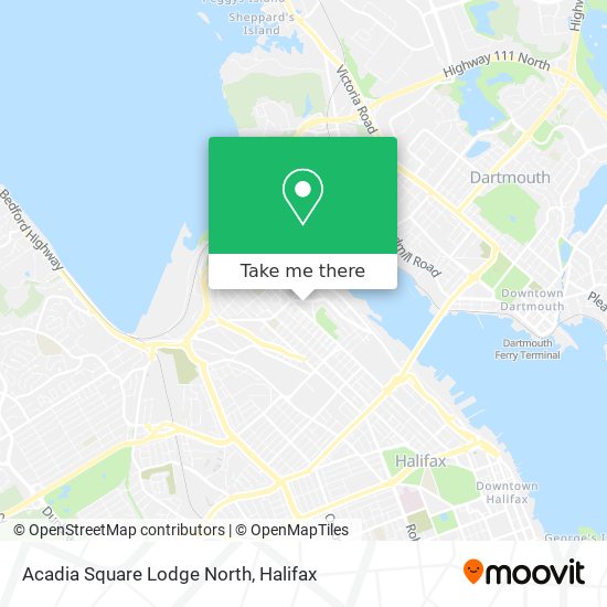 Acadia Square Lodge North map