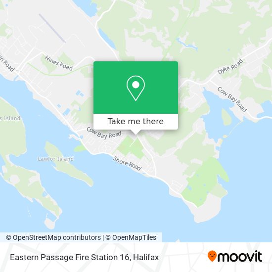 Eastern Passage Fire Station 16 map