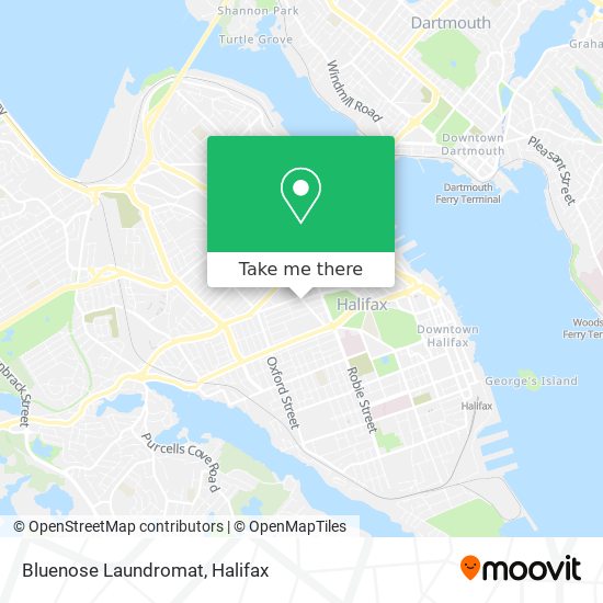 Bluenose Laundromat map