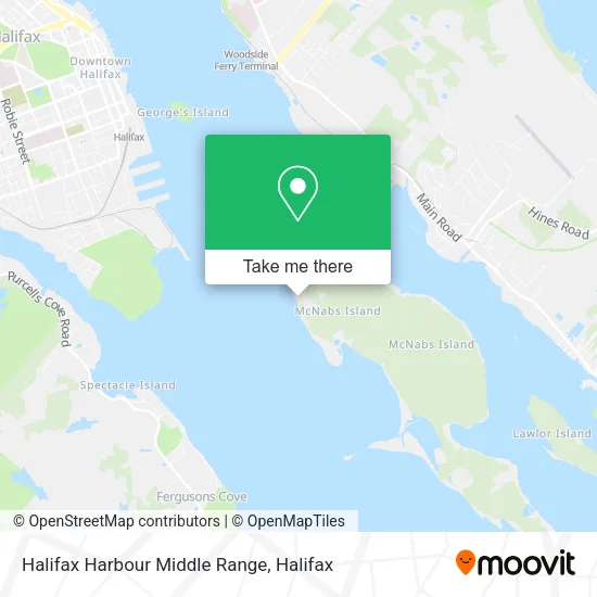 Halifax Harbour Middle Range map
