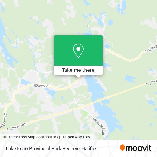 Lake Echo Provincial Park Reserve map