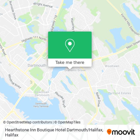 Hearthstone Inn Boutique Hotel Dartmouth / Halifax map