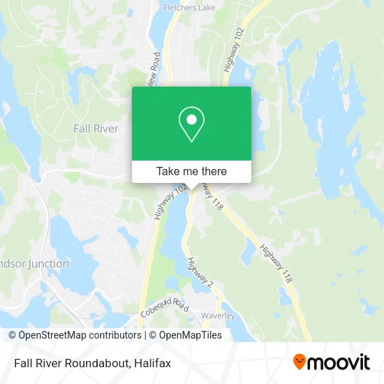 Fall River Roundabout map