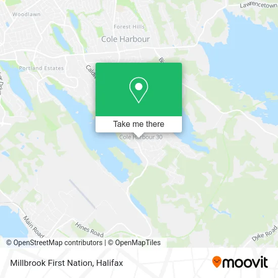 Millbrook First Nation map