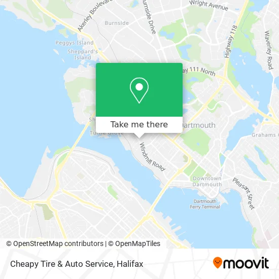 Cheapy Tire & Auto Service map